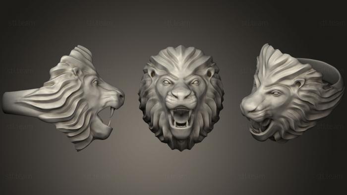 3D model Lion head ring (STL)